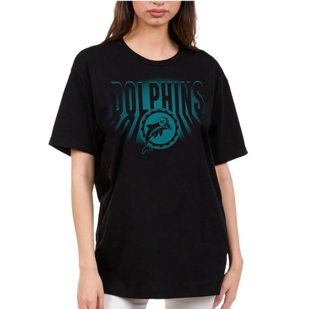 NWT Junk Food NFL Miami Dolphins Team Spotlight T-Shirt Black Large
